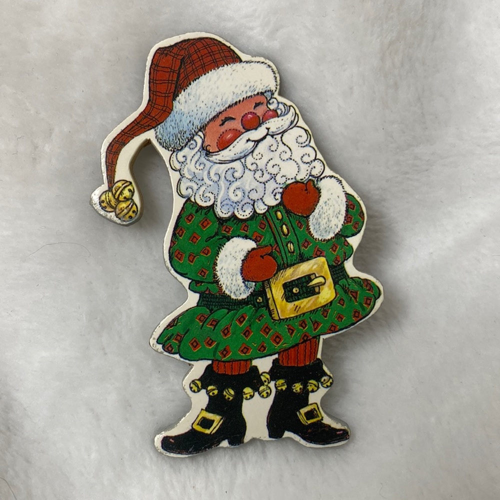 Christmas Santa Holiday Brooch